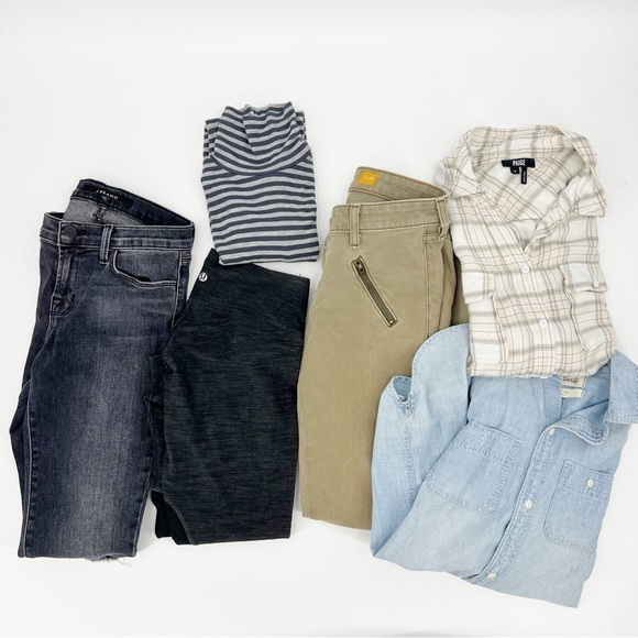 **FLAWED** Clothing Box Size 25 XS/S Madewell Anthro Paige Lululemon AG J Brand - Picture 1 of 16